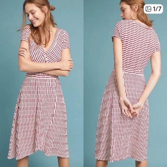 Anthropologie Dresses & Skirts - Anthropologie Maeve Paladino Textured Wrap Dress Size XL